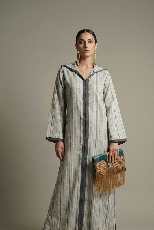 Jellaba Gris Rayé