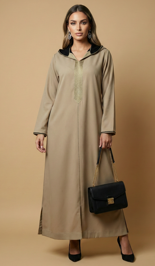 Jellaba Beige avec Pantalon