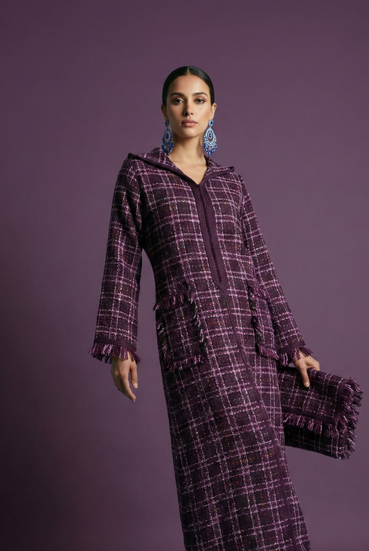 Jellaba Carreaux Violet