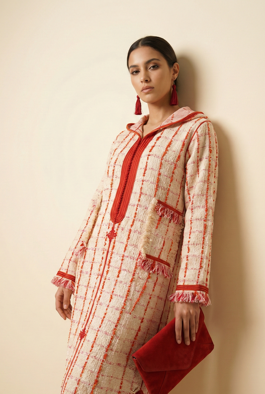 Jellaba Chanel Rouge & Blanc