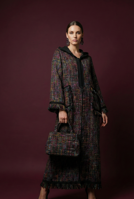 Jellaba Channel Noir Couleur