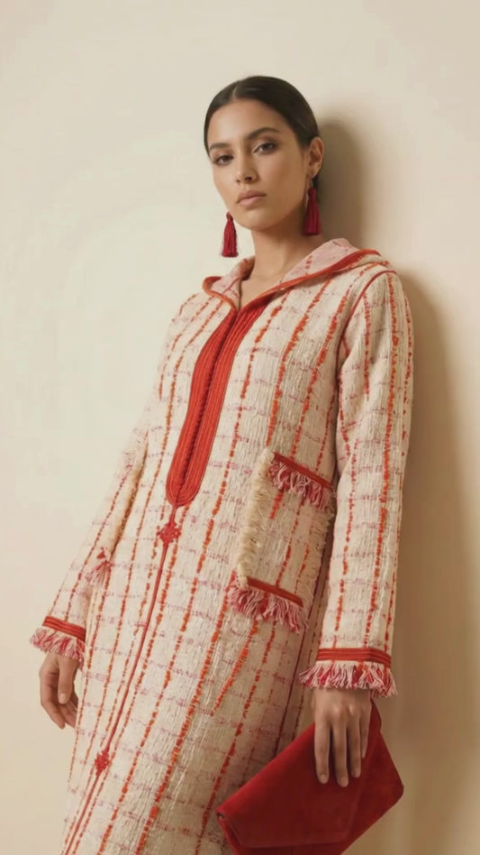 Jellaba Chanel Rouge & Blanc